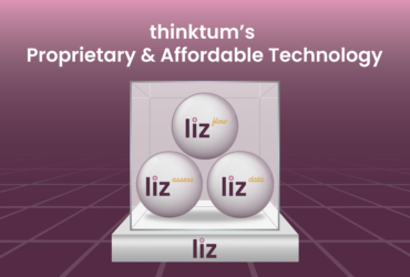 A grid is depicted that shows three balls in a transparent box, each ball is named: liz flow, liz assess and liz data.